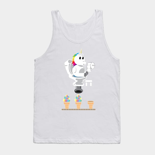 Rainbow Unicorn Ice Cream Tank Top by DatLonelyTurtle